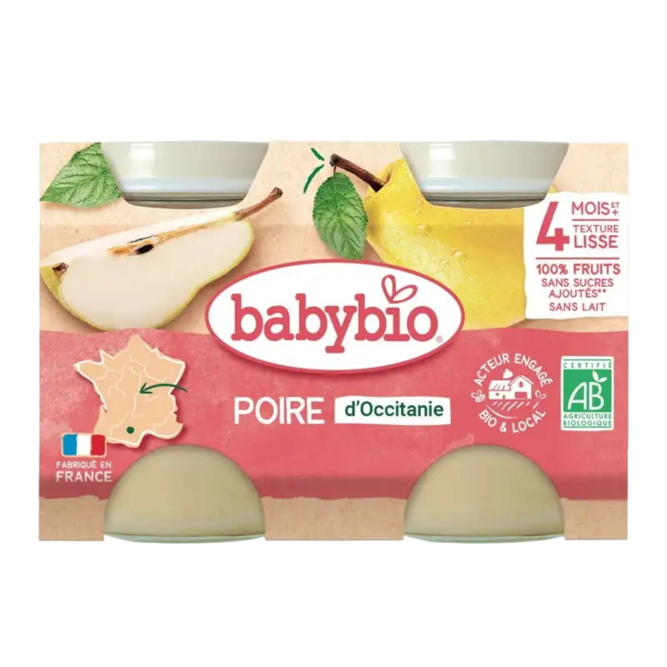 Babybio petit pot poire de provence 2*130G