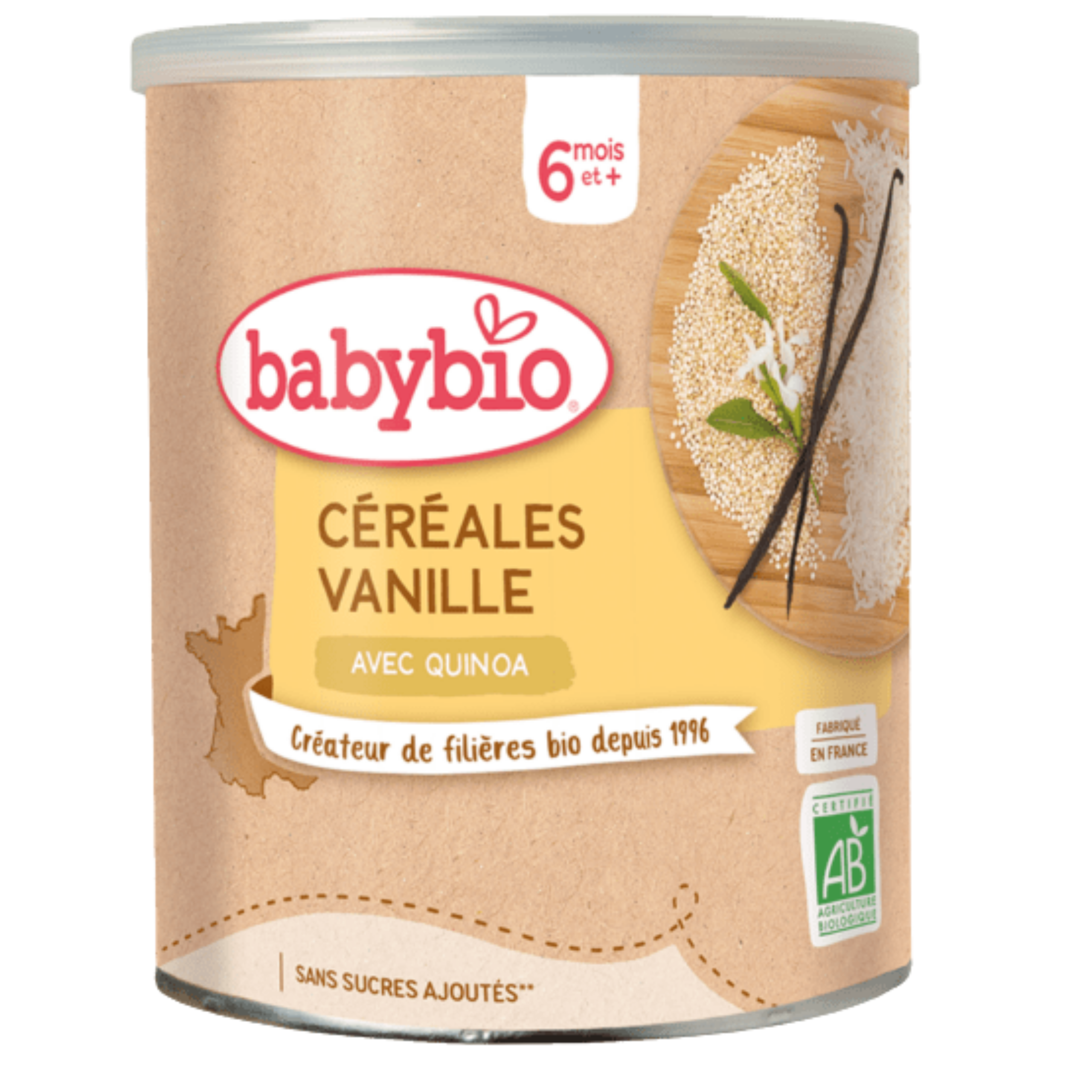 BABYBIO Céréales Vanille Quinoa 220g – Dès 6 Mois