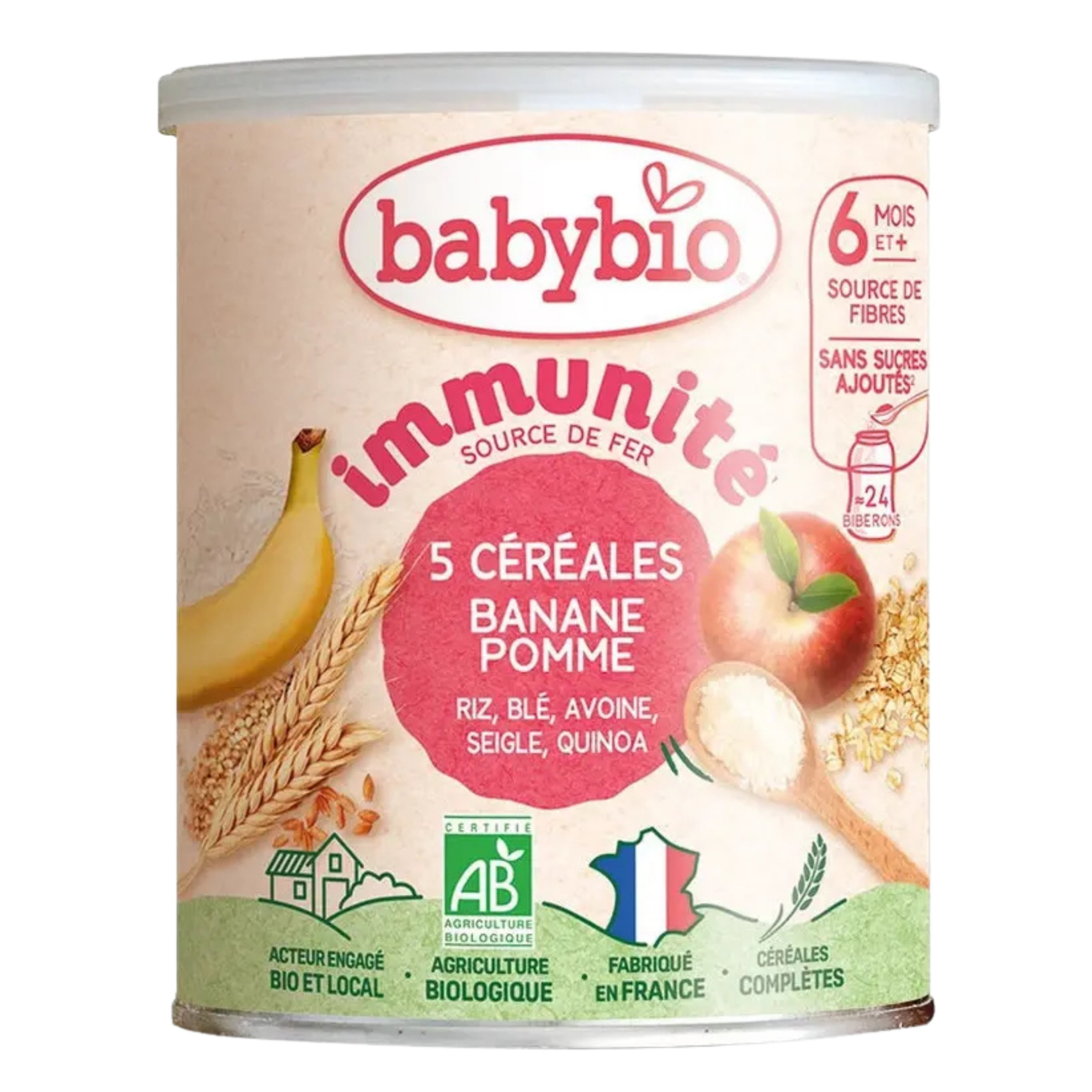 Babybio – 5 Céréales Bio Immunité dès 6 mois