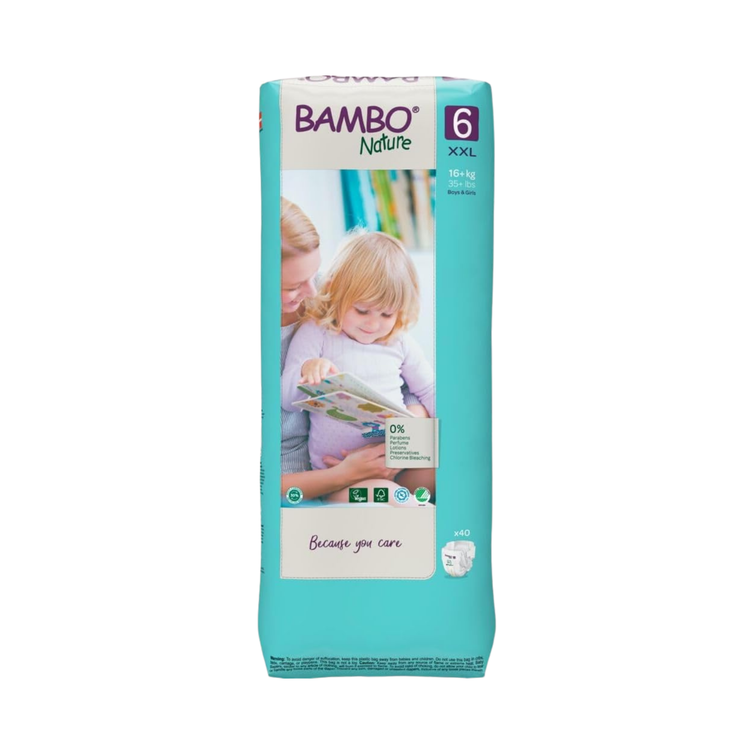 Bambo Nature Diapers Size 6 (16kg+) 40 units