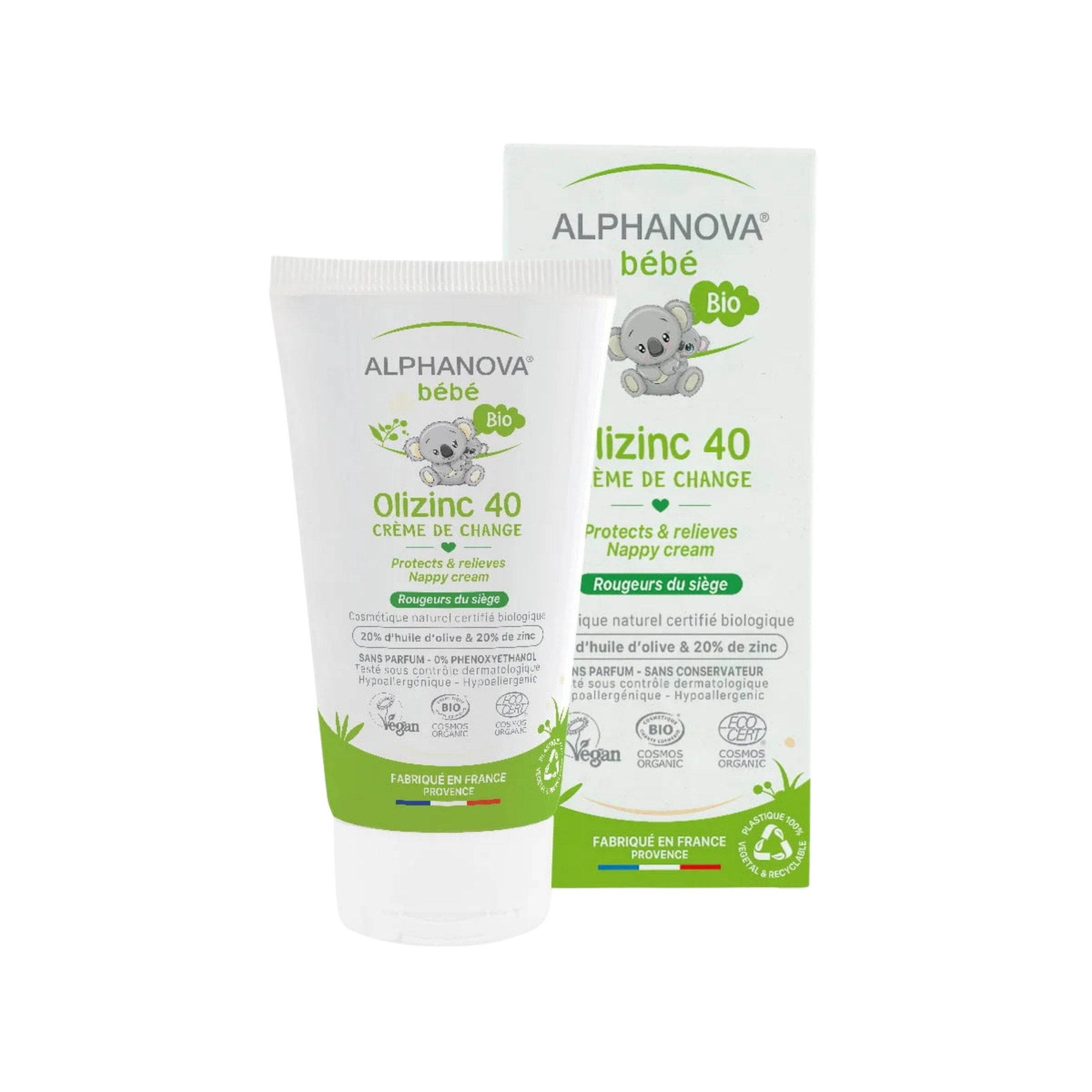 ALPHANOVA BEBE OLIZINC 40 CREME DE CHANGE 50G