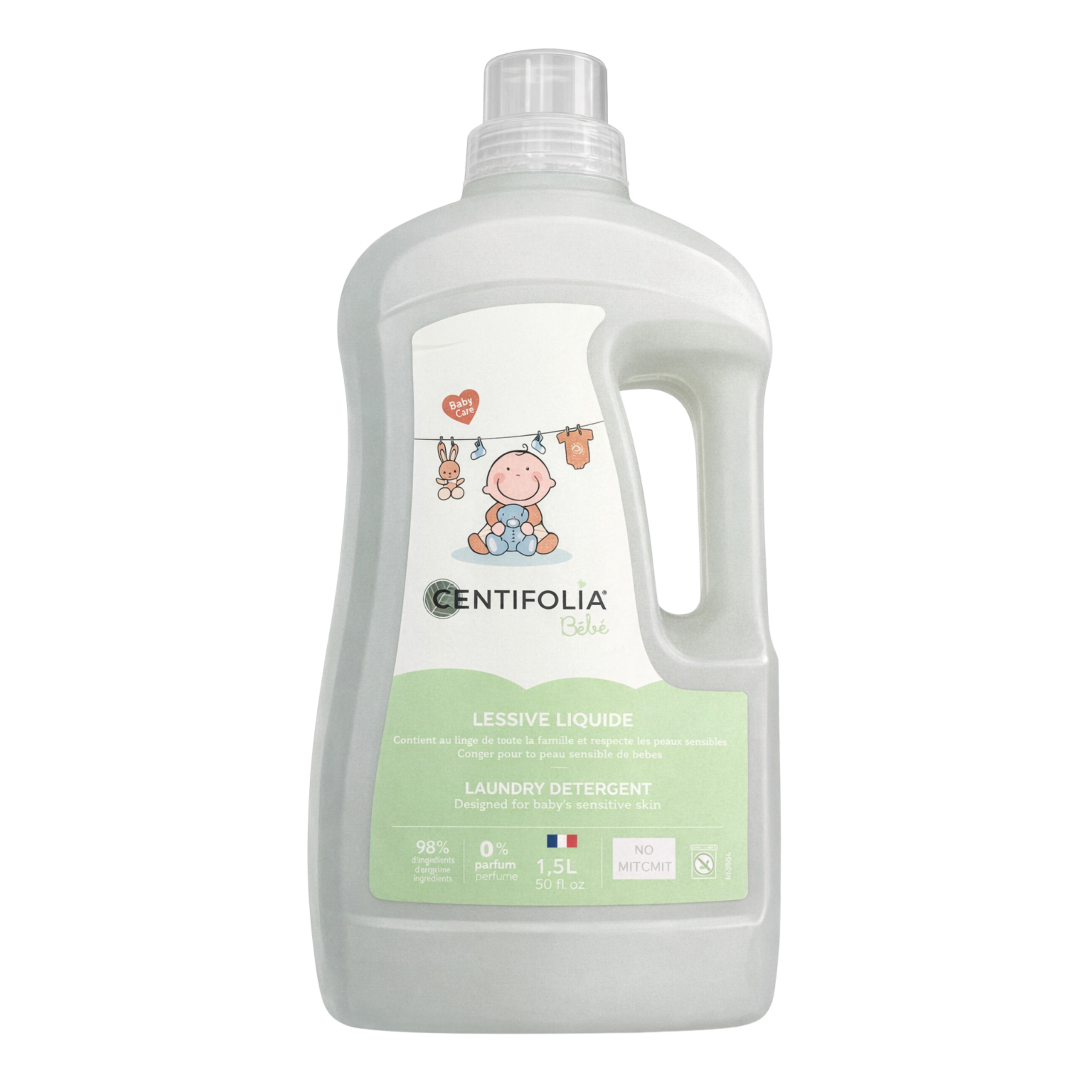 Neutral Liquid Laundry Detergent new formula 1.5L - Centifolia