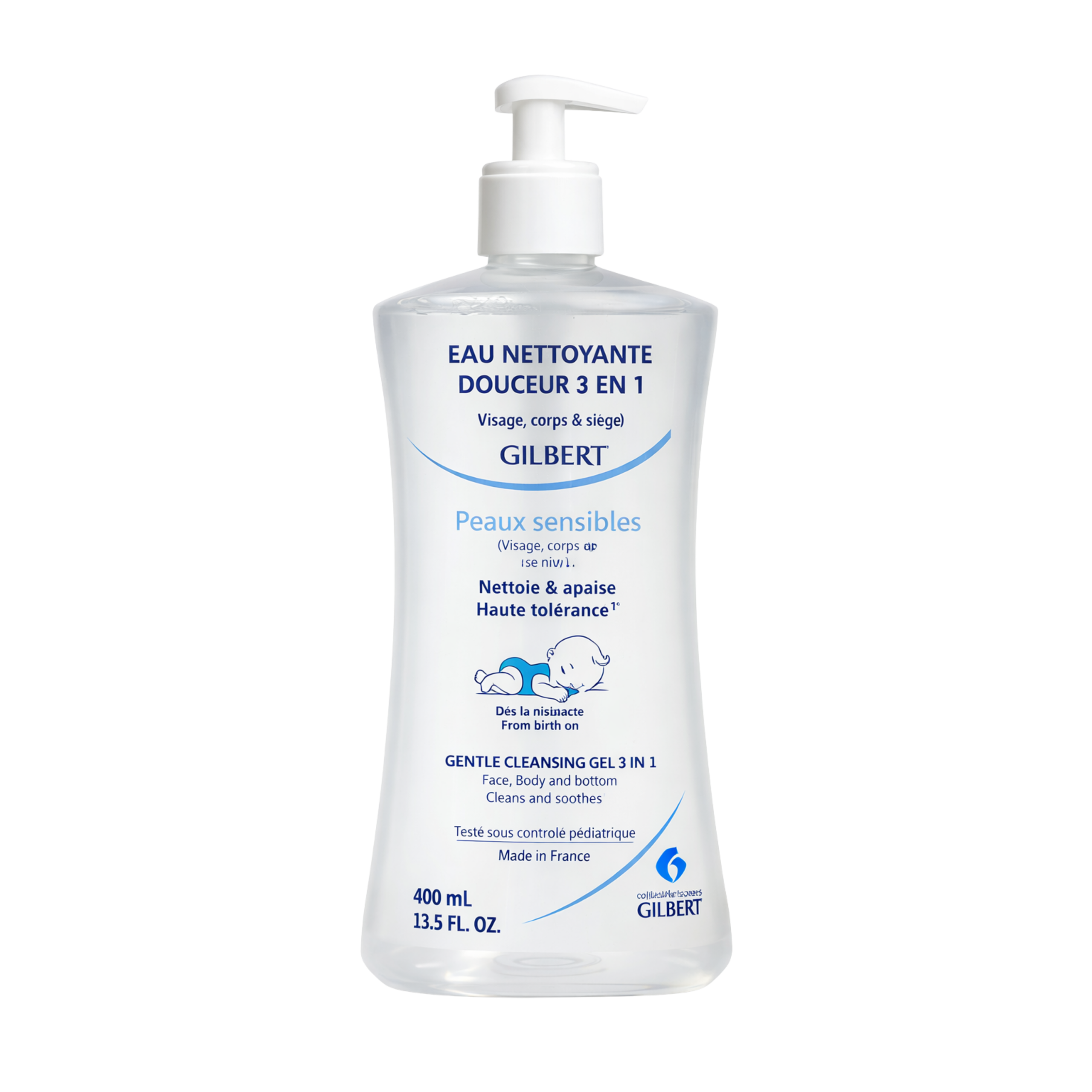 Gilbert Eau Nettoyante Douceur 3en1 Bebe 400ml