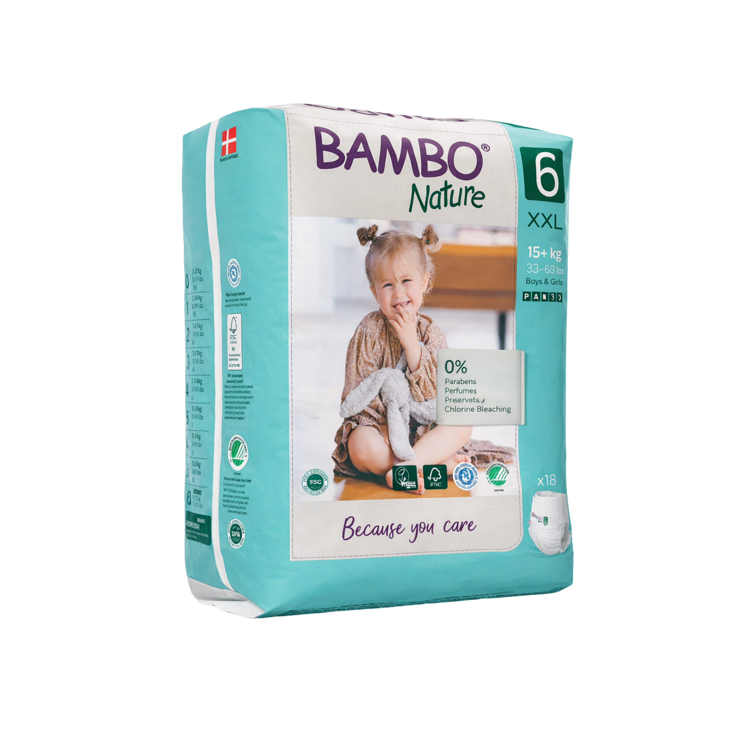 Couches-culottes Bambo Nature 6 (+18 kg) 18 unités